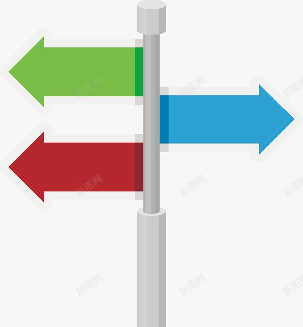 箭头指示牌png免抠素材_新图网 https://ixintu.com 彩色箭头指示牌矢量素材 指示牌 方向牌 箭头 路标 路牌 路边牌子