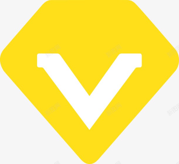 黄色v字会员权益图标png_新图网 https://ixintu.com app 会员权益 图标 网页