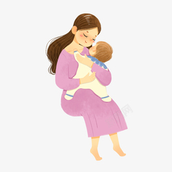 拥抱温柔妈妈抱婴儿高清图片