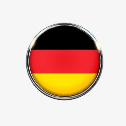 德国黑背圆形徽章高清图片