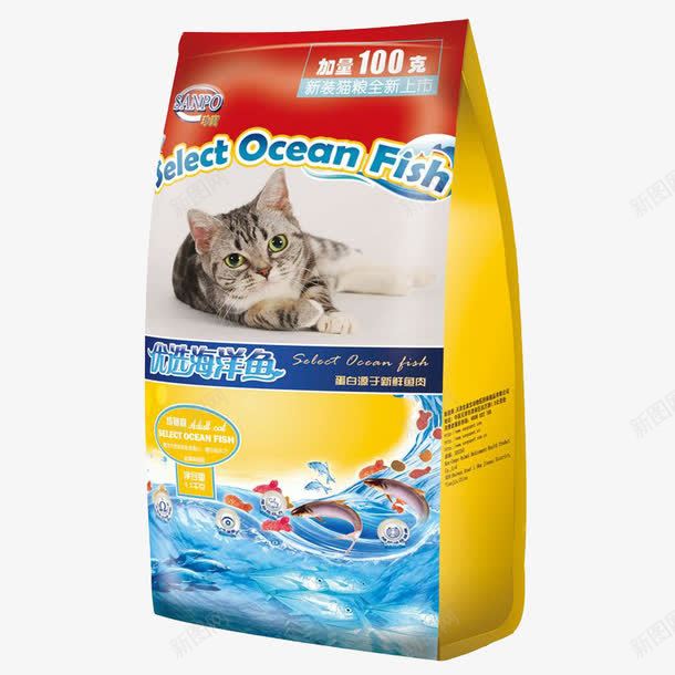 猫粮自立袋png免抠素材_新图网 https://ixintu.com 产品实物 卫生 宠物 干净 方便 猫粮 自立袋