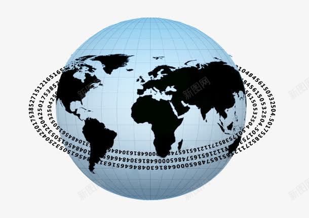 数字环绕地球png免抠素材_新图网 https://ixintu.com 全球化 地图 地球 数字 科技 金融