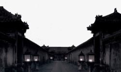 街道夜景中国古风街道高清图片
