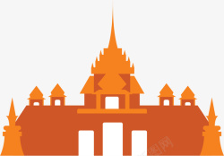 气派皇宫泰国宫殿矢量图高清图片