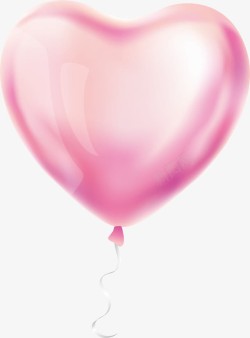 粉色浪漫气球爱心装饰图案素材