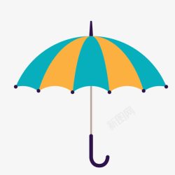 雨伞的海报卡通扁平化装饰工具文具海报高清图片