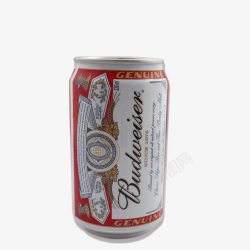 产品实物青岛纯生啤酒百威罐装啤酒高清图片