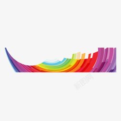 创意抽象彩虹七彩名片底纹矢量图素材