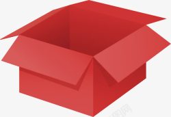 打开的纸盒打开的红色纸箱高清图片