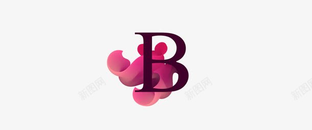 玫瑰主题字母B图标图标