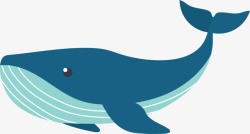 游动鲸鱼蓝色立体大海鲸鱼高清图片