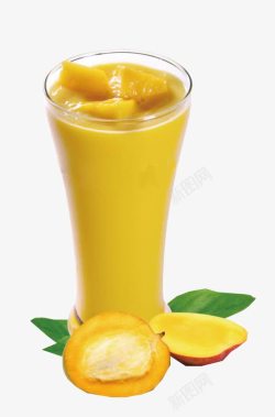 夏季食品饮料芒果奶昔高清图片