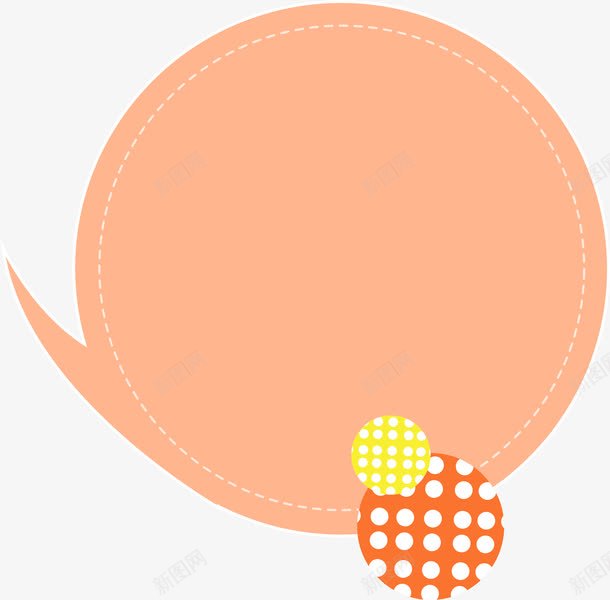 橘色对话框矢量图ai免抠素材_新图网 https://ixintu.com VI 卡通 圆形 对话框 彩色 手绘 线条 边框 黄色 矢量图