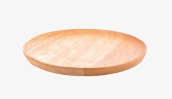 盛食物的棕色木质纹理木圆盘实物高清图片