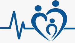 健康标志蓝色心电医疗标志矢量图高清图片