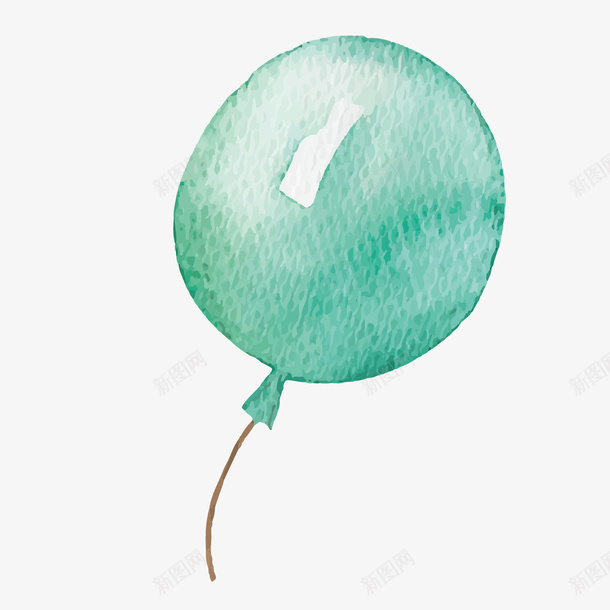 水墨气球矢量图ai免抠素材_新图网 https://ixintu.com 手绘 气球 水墨 素材 绿色 矢量图