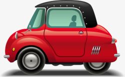 卡通大众复古小汽车红色汽车模型高清图片