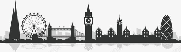 伦敦城市剪影png免抠素材_新图网 https://ixintu.com 伦敦 伦敦街景 英国