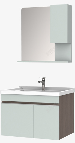 浴室装饰设计手绘质感立体浴室柜高清图片