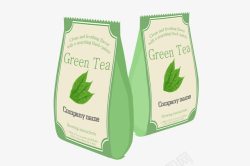 铝袋包装效果绿茶包装袋高清图片