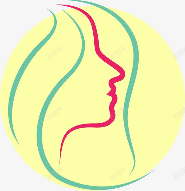 美妆美发logo图标png_新图网 https://ixintu.com logo设计 人物侧脸 侧颜 化妆 女性侧脸 女性柔美线条 美容logo设计 美容美妆美发 黄色图标