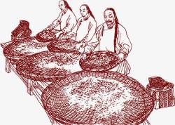 柑的制茶工艺手绘制茶工艺高清图片