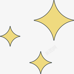 黄色角标黄色星星标图标高清图片