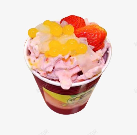 草莓炒酸奶png免抠素材_新图网 https://ixintu.com 冰 炒酸奶 美食 草莓 酸奶