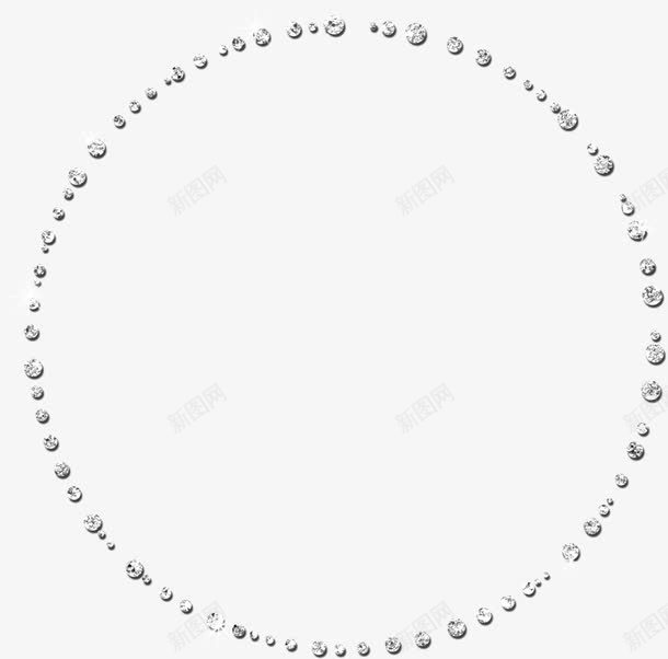 白色简约钻石圆圈边框纹理png免抠素材_新图网 https://ixintu.com 免抠PNG 圆圈 白色 简约 边框纹理 钻石