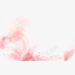 粉色叶片花朵底纹高清图片