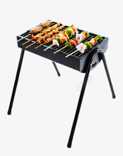黑色多边形免费PNG下载烧烤炉子烤架烤肉烧烤器具厨具美高清图片
