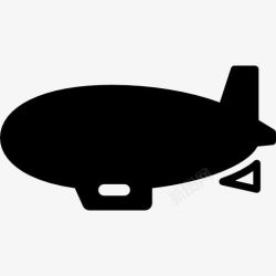 空中运输飞艇平面图标高清图片