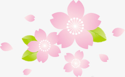 春天桃花花环唯美樱花图案装饰高清图片