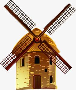 荷兰文化荷兰风车高清图片
