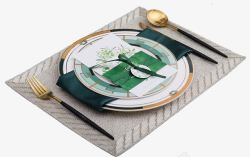 垫刀叉勺欧式美式西餐桌摆件套装高清图片