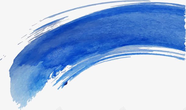 蓝色水彩笔刷png免抠素材_新图网 https://ixintu.com 水彩笔刷 矢量素材 粉刷效果 蓝色水彩 蓝色笔刷