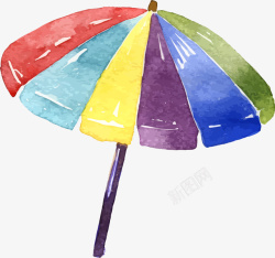 彩色可爱遮阳伞矢量图素材