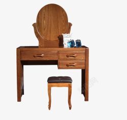 实木梳妆台中式卧室家具高清图片