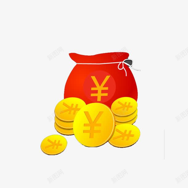 金币注册送红包png免抠素材_新图网 https://ixintu.com 惊喜 注册送红包 红包 金币