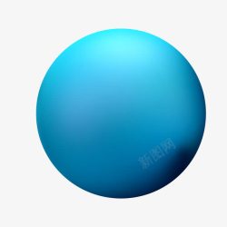 磨砂蓝色圆球图素材