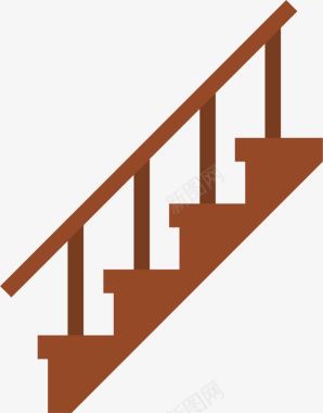 卡通楼梯台阶木梯图标图标