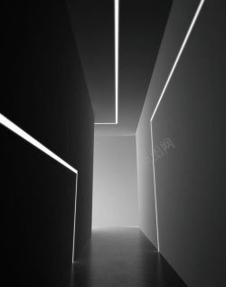 黑色空间感黑色空间感室内走廊建筑背景高清图片