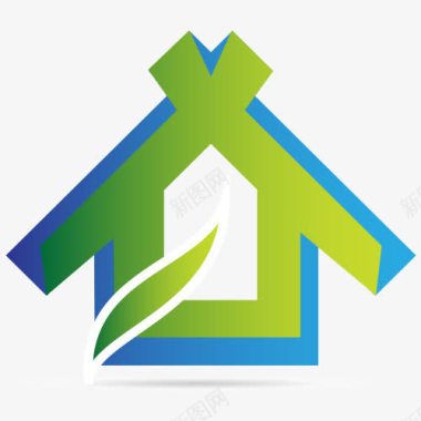 绿色个性房地产公司logo图标图标