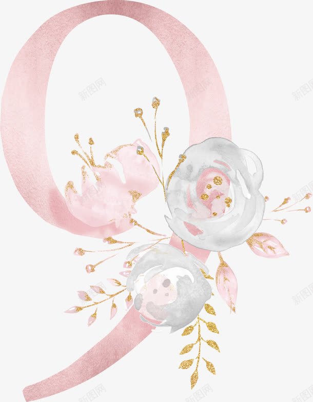 花朵数字9png免抠素材_新图网 https://ixintu.com 9 一个 创意 卡通 图案 手绘 数字 粉色 花朵
