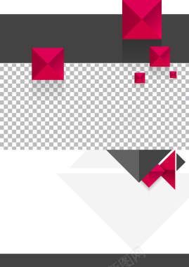 立体红色四方形封面矢量背景背景