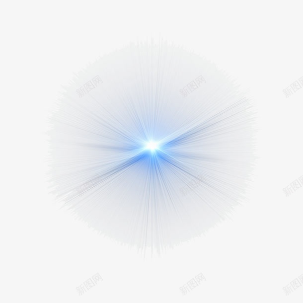 蓝色的光png免抠素材_新图网 https://ixintu.com 中心发射 光圈 光弧 蓝色 透明