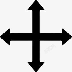 十字箭头十字路口图标高清图片