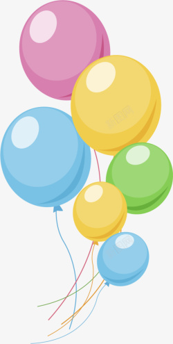 一堆气球儿童节纯色的气球高清图片
