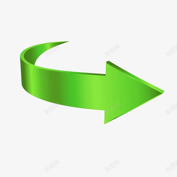 绿色箭头图标png_新图网 https://ixintu.com 3D概念 光泽鲜明 商务 展示 标识 箭头 绿色箭头矢量素材