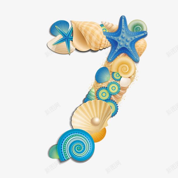 创意数字7png免抠素材_新图网 https://ixintu.com 创意数字8 彩色数字 手绘海洋生物 数字字体 海星 海胆 海螺 艺术字体 艺术数字 贝壳
